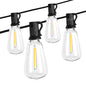 BRIMAX 10FT Outdoor String Lights with 10 Bulbs,ST38 1W Plastic LED Edison Bulbs, Shatterproof, Waterproof String Lights, Perfect for Bistro, Pergola, Backyard and Garden - style: 10FT 10 lights