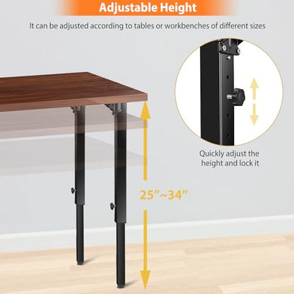 Folding Square Table Legs 2 PCS for Outdoor Camper, RV | Adjustable Height 25”- 34” DIY Desk Legs, Foldable Furniture Legs for Coffee Dinner Table, Tabletops, Kitchen - size: Adjustable Height - 25”- 34”