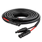 XRDS -RF Solar Panel Cable 3FT, 10AWG Solar Extension Cable with Male & Female Solar Connectors, Flame-Retardant Protective Sleeving Solar Cable, Weatherproof PV Wire for Solar Panel Connection - size: 10AWG 3FT