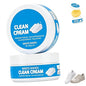 2PCS White Shoe Cleaner Cream with Sponge, Instant Shoe Cleaning Paste, No-Wash Sneaker Cleaner, Stain Remover for Leather Shoes, White Soles, Sports Shoes and Casual Footwear