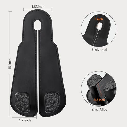 CoBak Extra Wide Car Seat Back Hooks, Premium Stitched Leather Headrest Hangers with Wide Slot Structure, Universal for Any-Width Purses, Handbags, Bags (2 Pack), Black - color: A-Wide Version - Black, size: 2-Hooks