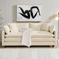 SoarFlash 77.95" Chenille Sectional Sofa, Comfy Modular Loveseat Sofa, Modern 2-Seat Couch Deep Seat Sofa Set for Living Room,Beige - color: Beige, size: 2 Seat