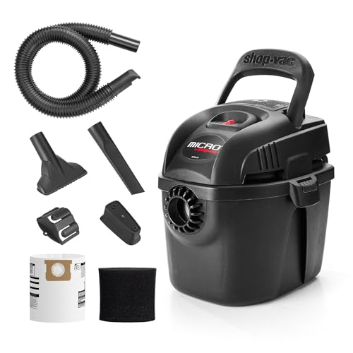 Shop-Vac 2021005 1 Gallon Micro Wet/Dry Vacuum, 1.0 Peak HP, 1.25 Inch Diameter x 4 Foot Hose, 6 Foot Cord, Lightweight and Portable, Quick Wet/Dry Pickup