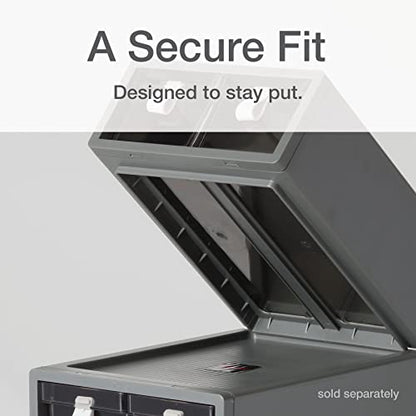 Pendaflex Stackable Drawer, Durable Plastic, Silicon Handles, Tinted Drawers, Double, Gray, 9" x 7" x 3.5", Medium, 1 Piece (41793) - size: Medium, Double