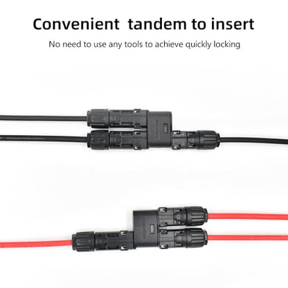 Solar Branch Connector IP68, 1500V FMM+MFF, Y Branch Adapter for Parallel Connection Between Solar Panels, 1 Pairs (2 to 1) - size: 2to1 Branch Connector