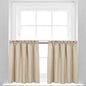 Valea Home Waffle Weave Textured Bathroom Window Curtains Water Repellent Short Curtains Window Covering Half Window Curtains Kitchen Tiers 24 inch Length, Taupe, Set of 2 - color: Taupe, size: 36"W x 24"L (Pack of 2)