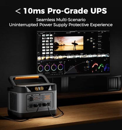 UDPOWER S1200 1190Wh Solar Generator Kit with 210W Panel, Fast Solar Charging, 1200W Power Station for Home Backup RV Emergencies, CPAP Compatible - style: Bundle(S1200+SP210W)