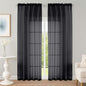 OWENIE Black Sheer Curtain 90 Inches Long 2 Panels Set, Solid Filmy Drapes for Living Room Bedroom, Elegant Window Voile Sheer Curtain Panels Drapes, 2 Pcs, Each 59W x 90L Inch - color: Black, size: 59"W x 90"L (Pack of 2)