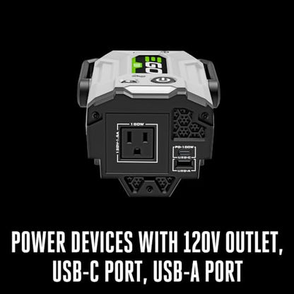 EGO POWER+ Portable Inverter, 180W, Power Inverter Generator, Quiet, Battery and Charger Not Included - PAD1800 - style: 180W w/USB A+C (No Battery/Charger)
