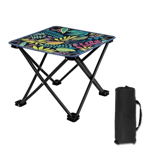Portable Collapsible Stool Outdoor Folding Chair Small Camping Stool for Hiking,Fishing,Gardening,Beach and Travel with Carry Bag (1 Pack,Pattern) - color: Small, size: 1PCS