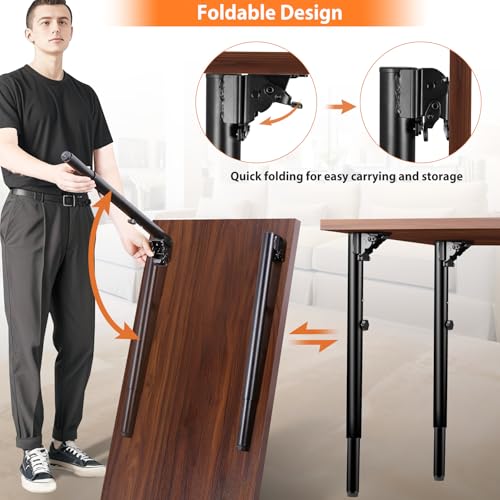 Folding Adjustable Table Legs 2 PCS for Outdoor Camper, RV | Adjustable Height 22.5”- 34.5” DIY Desk Legs, Foldable Furniture Legs for Coffee Dinner Table, Tabletops, Kitchen - size: Adjustable Height - 22.5”- 34.5”