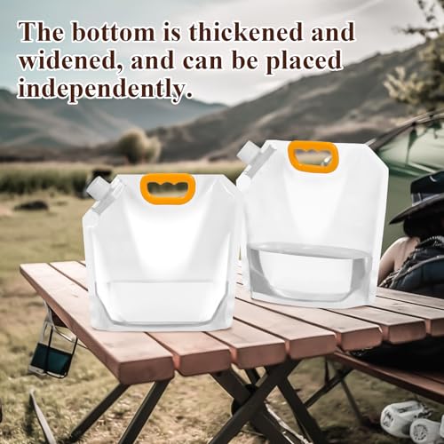 10 Pieces Collapsible Water Containers, 1/2 Gallon Clear Plastic Water Jugs for Sports Camping Hiking Travel | Collapsible