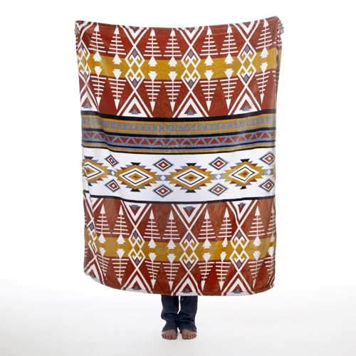 Carstens, Inc. Travel Blanket, Premium Compact 2-in-1 Airplane Blanket/Pillow, Arrowhead Earth - color: Arrowhead Earth, size: 50 inches x 60 inches
