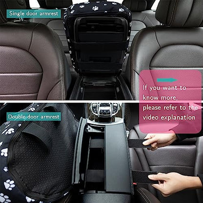 Center Console Dog Car Seat for Small Dogs Under 15 lbs - Detachable Washable Carrier with Safety Belt & Storage Pockets, Pink - color: Rose Red