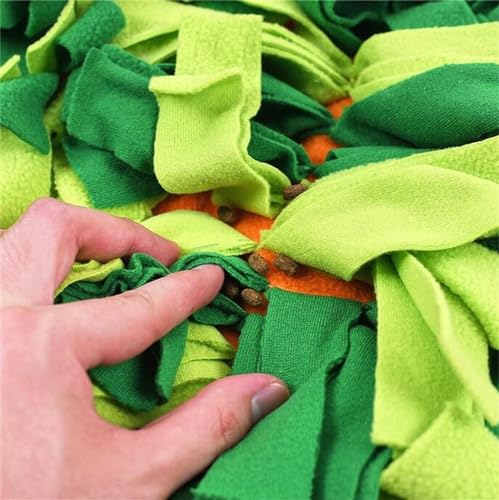Ferret Cats Snuffle Mat Fleece Foraging Mats Interactive Feeding Toy Small Animal Rabbit Guinea Pig Rat Hamster Anti Slip Treat Dispenser Slow Feeder (Carrots) - color: Carrots