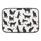 Bone Dry Machine Washable, Ultra Absorbent Pet Mat, 12x18, Cat Silhouette - color: Cat Silhouette, size: 12"L x 18"W
