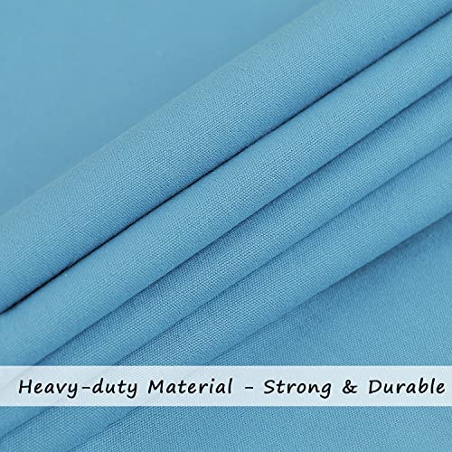 Cotton Canvas Laundry Bag with Handles & Drawstring Straps, Heavy Duty Extra Large Laundry Bags for Laundromat and Household, Washable Travel Dirty Clothes Bag Hamper Liner, 25.5x34Inch, Sky Blue - color: Sky Blue