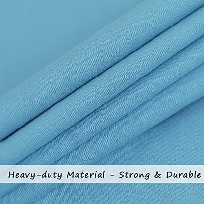 Cotton Canvas Laundry Bag with Handles & Drawstring Straps, Heavy Duty Extra Large Laundry Bags for Laundromat and Household, Washable Travel Dirty Clothes Bag Hamper Liner, 25.5x34Inch, Sky Blue - color: Sky Blue