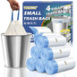 Small Trash Bags 4 Gallon Drawstring,1.1 Mil,Unscented,120 Count | Tear-Free,Leakproof,Strong Garbage Can Liners,White,Fit 12 - 15 Liter Waste Bins,for Home Bathroom Office Car Everyday Use - color: 4gal-120