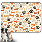 Nuxovilar Pet Food Mat Dog Supplies Woof-Printed Polyester (23.62×17.71 inches) Bowl Water Spill Pad Feeding Gear for Kitchen, Pantry, Pet Space - color: YE06001