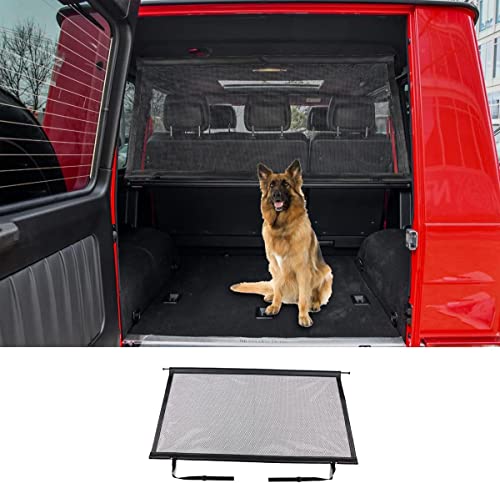 Pet Net Vehicle Safety Mesh Dog Barrier for Mercedes Benz G Class W463 2004-2018, Black Polyester, Plastic Buckle & Hook Fasteners, Car Compatible