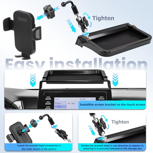 Car Phone Holder Fit for 2021-2024 Toyota Camry 7-inch Screen with Dashboard Organizer Cell Phone Mount Holders Fit for Camry Accessaries Fixed Clip Hands-Free &360°Rotation(Not Fit 9 inch) - size: 21-24 Toyota Camry