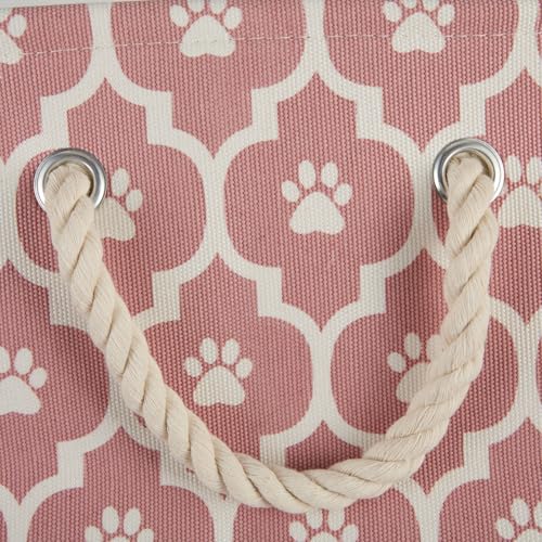 Bone Dry 6192 Pet Storage Collection Lattice Paw Print, Medium Rectangle, Rose - color: Rose, size: Medium Rectangle