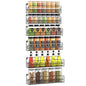 Wall Mounted Spice Rack Organizer, Pantry Door Organizer & Hanging Storage Baskets, Metal Spice Shelf for Kitchen Cabinet, 3 Depth Sizes Hold Large Jars to Nail Polish Bottles, 6 Pack - size: 6 Tier