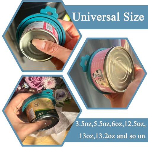 Original Canned Dog Food Storage Container | Wet Food Can Opener Spoon | Silicone Pet Can Lid | BPA Free, Airtight, Dishwasher & Freezer Safe(Dark Blue) - color: Dark Blue