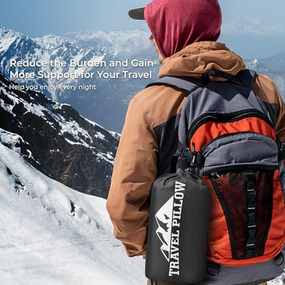 Travel Pillow Memory Foam Pillows, Camping Pillow-Compressible Medium Firm, Breathable Cover, Ideal Backpacking Hiking, Bed Pillows, Airplane and Car (Purple, S) - color: Purple, size: S-15.7*9.8in