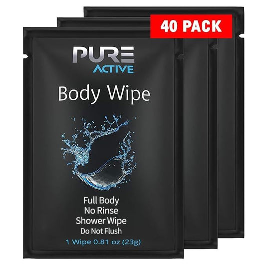 Shower Body Wipes, 40 Individually Wrapped Personal Hygiene Body Wipes for Women and Men, Keep Clean After Gym Travel Camping Outdoors Sports - style: 40 Wipes Normal