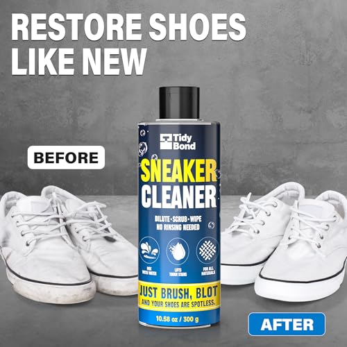 Sneaker Cleaner Kit, 10.6oz Shoe Cleaner for White Shoes with Brush & Microfiber Towel, Deep Cleaning Shoe Cleaning Kit for Sneakers, Leather, Canvas, Mesh, PU, Fabric & Boots