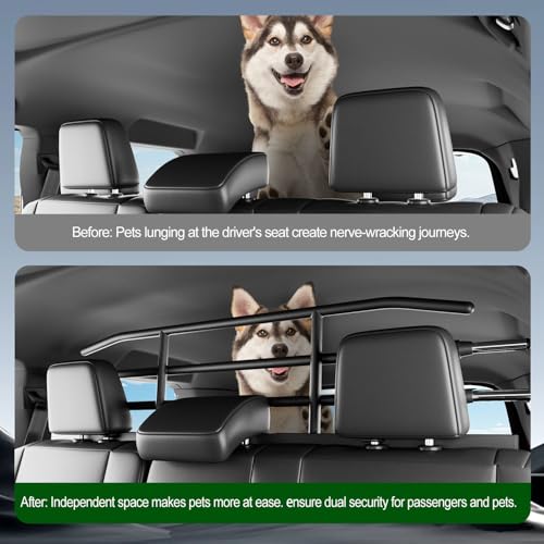 xipoqix Dog Car Barrier Compatible with 2025 2026 Toyota 4Runner Trunk Cargo Pet Barrier Carbon Steel Behind 2nd Row Pet Divider Gate Replacement for 2025 2026 Toyota 4Runner Accessories