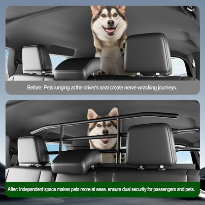 xipoqix Dog Car Barrier Compatible with 2025 2026 Toyota 4Runner Trunk Cargo Pet Barrier Carbon Steel Behind 2nd Row Pet Divider Gate Replacement for 2025 2026 Toyota 4Runner Accessories