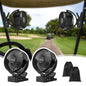 2-Pack Magnetic Clip on Fan for Golf Cart, 12000mAH Battery Operated Portable Fan with 3 Speeds, LED Lantern, Magnetic Base, Suitable for EZGO Club Car Yamaha, Golf Cart & Cruise Ship Accessories - size: 2-Pack