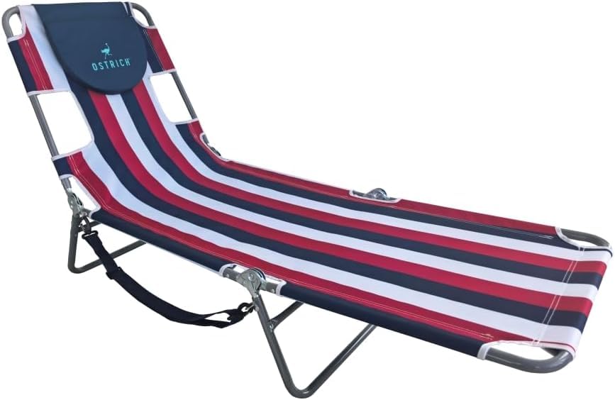 Ostrich Chair Chaise Lounge, USA - color: American Flag, style: Standard Chaise