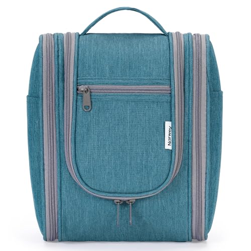 Narwey Small Hanging Travel Toiletry Bag Cosmetic Make up Organizer for Women and Men (Medium, Teal) - color: AG-Teal, size: Medium