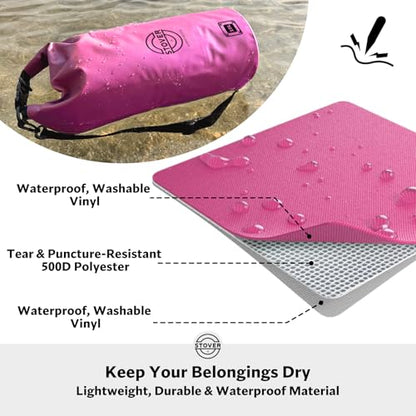 STOVER 5/10/25/30/40/55L Waterproof Dry Bag- Roll-Top Backpack w/Phone Case- Kayaking, Hiking, Camping, Boating- Men/Women - color: 10l Pink, size: 10L
