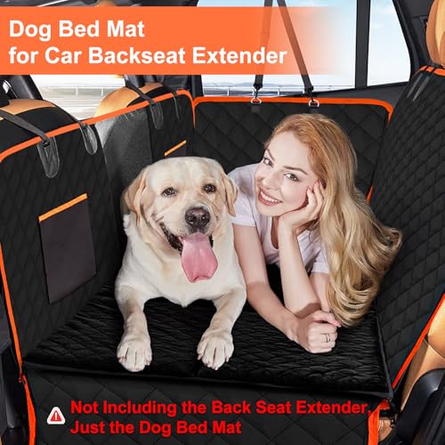 Car Backseat Dog Mat, Comfortable Non-Slip Cushion Suitable for Travel Dog Bed and Pet Home Sofa Blanket, Custom Mat for Car Backseat Extender and Seat Cover (Black 51.2 x 23.6in) - color: Black