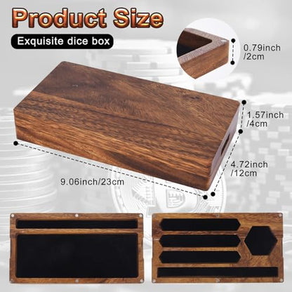 Dice Tray with Stand, Dice Tray with Holder, Dice Rolling Tray, Dices Tray for Rolling with Magnetic Lock Secures Lid Portable Trays for Tabletop Dice Holder Case for Tabletop