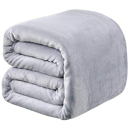 Polar Fleece Throw Blankets Travel Size for The Bed Extra Soft Brush Fabric Super Warm Sofa Throw Blanket 50" x 61"(Gray Travel) - color: Gray, size: Travel (50-Inch-by-61-Inch)