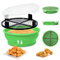 FJNATINH Collapsible Batter Bowl - Mess Free Better Breader Shaker Bowl with Lid Breading Shaker Container for Fried Fish, Fried Chicken, Onion Rings & More,No Leak,Easy to Store,Grass Green - color: Grass Green