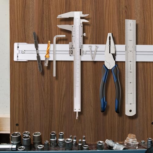 4-Pack Magnetic Tool Holder Strip - 19.7" Wall-Mount Organizer for Garage, Workshop, Workbench & Van Storage