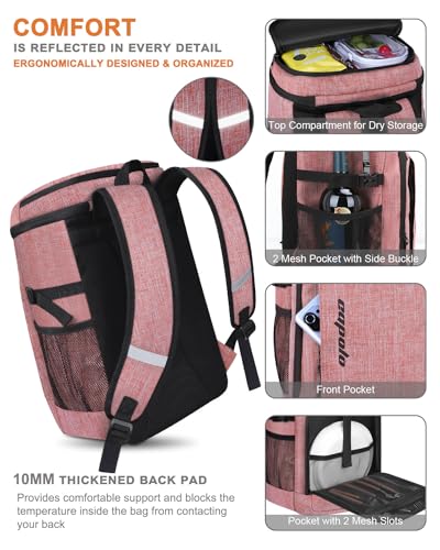 Capolo 36/45 Cans Cooler Backpack Insulated Waterproof for Women Men Lunch Backpack Coolers Leak Proof Soft Cooler Bags - color: Red, size: 36 Cans