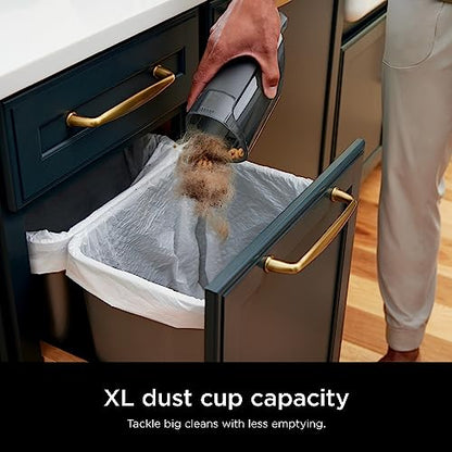 Shark Cyclone PET Handheld Vacuum | HyperVelocity Suction | Powerful Pet Hair, Home & Car Cleaning | USB Rechargable| Lightweight | Crevice Tool & Multi Surface Pet Tool | Navy Blue/Grey | CH701 - style: Cyclone w/ 2 attachments