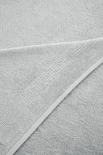 Ozdilek 2-Piece Bath Towels, 27x54 100% Turkish Cotton, Luxury Quick Dry, Extra Large, Fade-Resistant, Eco-Friendly, Spa Towel, Comfortable (Grey) - color: Grey