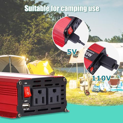 nomal Car Power Inverter 1200W , DC 12v to 110v AC Converter with LCD Display and AC Outlets 12 Volt Inverter for Truck RV Car
