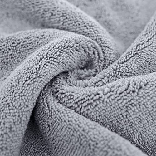 POLYTE Quick Dry Lint Free Microfiber Bath Sheet, 35 x 70 in, Pack of 2 (Gray) - color: Gray