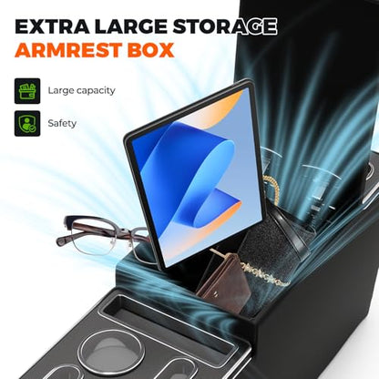 Center Console Between Seat Organizer for Minivans,SUVs,Compatible with Jeep CJ-5 1976-1983, CJ-7 1976-1986,Wrangler YJ 1987-1995, Console Organizer Storage Box with Cup Holders,phone storage,drawers - size: Jeep Organizer