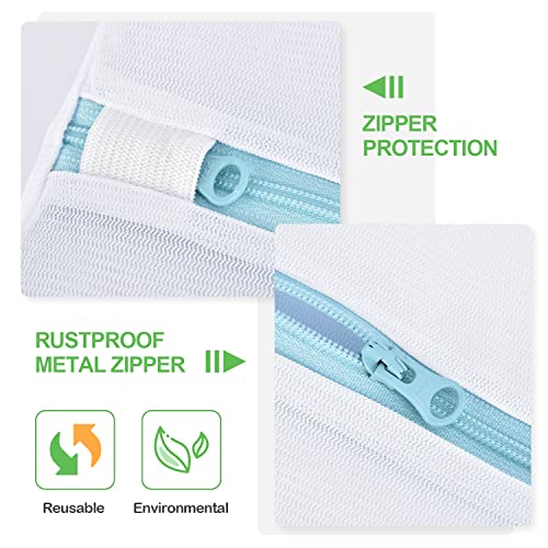 OTraki Large Mesh Washing Bag 43 x 35 Inch XXL Mesh Laundry Bag, Blue | Lingerie Bags for Laundry Large Washer Bag for Travel Camp College Dress Bedding Blanket Sheet Don't Drying, Melting 140-176℉ - size: 43 x 35 inch
